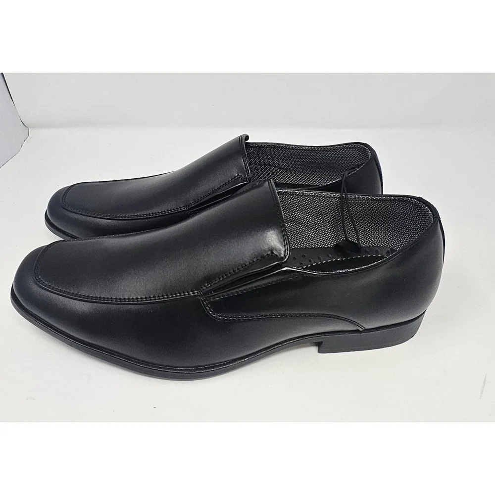 Perry Ellis Loafers Dress Shoes Mens 10 Wide Bicycle Toe Black Portfolio Slip On